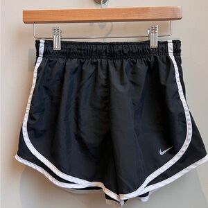 Nike Women's Black and White Athletic Shorts